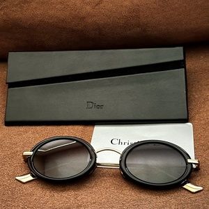 CHRISTIAN DIOR HYPNOTIC 2 SUNGLASSES - BLACK AND GOLD